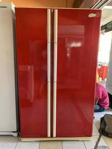 Side by Side Red Refrigerator Fridge Kelvinator