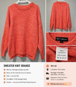 sweater knit orange