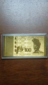 Malaysia RM100 Commemorative Gold Foil Note