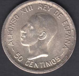 Spain Silver coin 50 centimos 1926  km#741