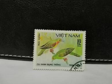1981 Vietnam Stamp Green Pigeons Bird