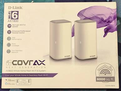 D-Link COVR-X1870 AX1800 Whole Home Mesh Wi-Fi 6