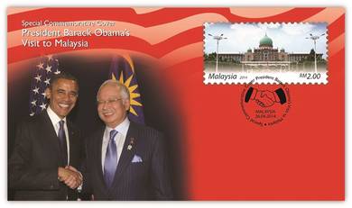 Commemorative Cover Obama Visit Malaysia 2014