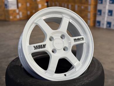 NEW 15 AOW TE37 White Rim City Jazz Vios Yaris