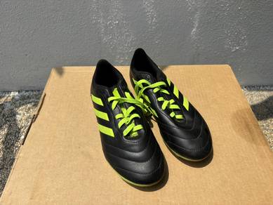 kids Adidas Black Neon Soccer Football Boots