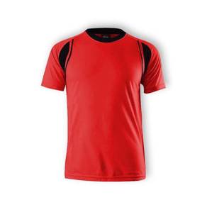 T-shirt Round Neck Short Sleeve Code1066 Red/Black