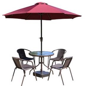Outdoor Furniture Garden Set Umbrella Table Chair
