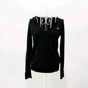 Burberry Thin Black Pull Out Hoodies Knitwear