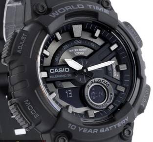 Watch- Casio Telememo AEQ110W-1B-ORIGINAL