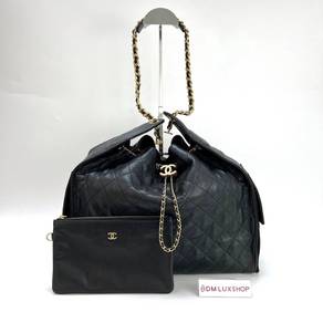 Preloved Chanel Black Caviar Large 25 Bag GHW