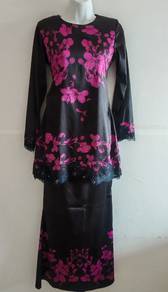 Black Floral Baju Kurung moden exclusive @ Jakel