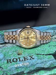 Rolex Datejust 36mm 16233 half gold diamond