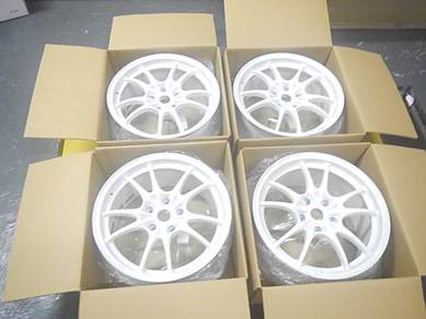 Mugen Racing White 18x9.5J+45 5H120 Rims FL5 FK8