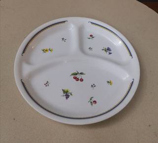 Corelle divided plate Floral Cherry