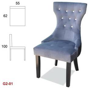 G2 Dining Chair PU Leather Solid Wood Kerusi Makan