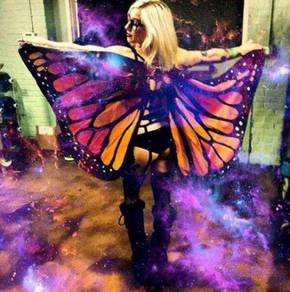 Butterfly Wings Halter Cape Costume Halloween rave