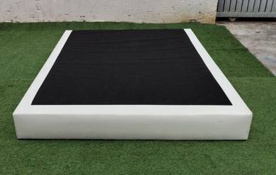 YF08E Katil Queen Divan Bed Frame PU Creamy *