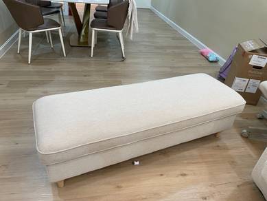 ESSEBODA bench with storage, Knäbäck/light beige