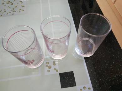 3 Drinking glasses