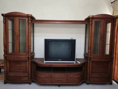 TV kabinet kayu jati