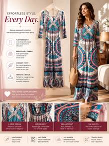 Emilio Pucci Blue Geometric Printed Maxi Dress