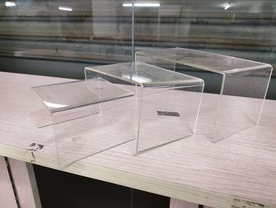 3 Pcs Akrilik Pameran Serbaguna Terpakai