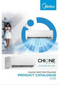 Midea 2.5hp r32 5Star Inverter Aircond +pasang