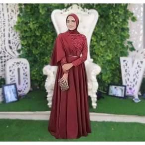 Yuniar maxi dress red blue grey pink yellow