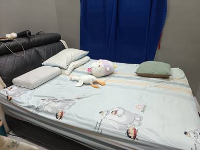 Queen size bed and mattress