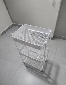 3 Tiers Simple Design Metal Foldable Kitchen Rack 