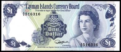CAYMAN Islands 1 Dollar QEII 1974 - Pick P5 unc