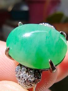 Ice Green Natural Burma Jadeite Jade