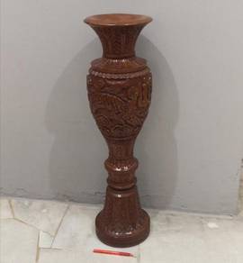 Pasu wooden ornate large vase