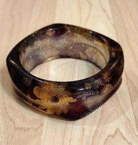 Blue Brown Flower Squate Bracelet