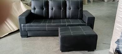 Sofa 3 seater + stool