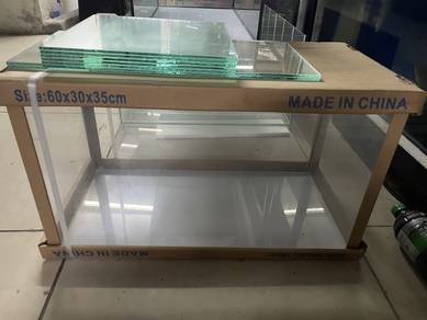 Crystal clear glass aquarium