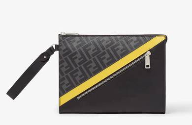 Fendi FF Monogram Diagonal Clutch - 9.5/10