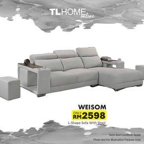 L Shape sofa with 4 Stool