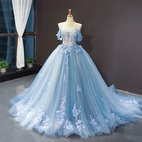Blue wedding prom evening dress gown RBP1774