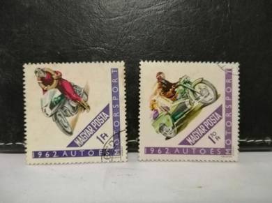 Set 1962 Hungary Stamp Motorcycle Rider