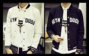 W0374 Black Sweater Baseball Varsity Jacket Murah
