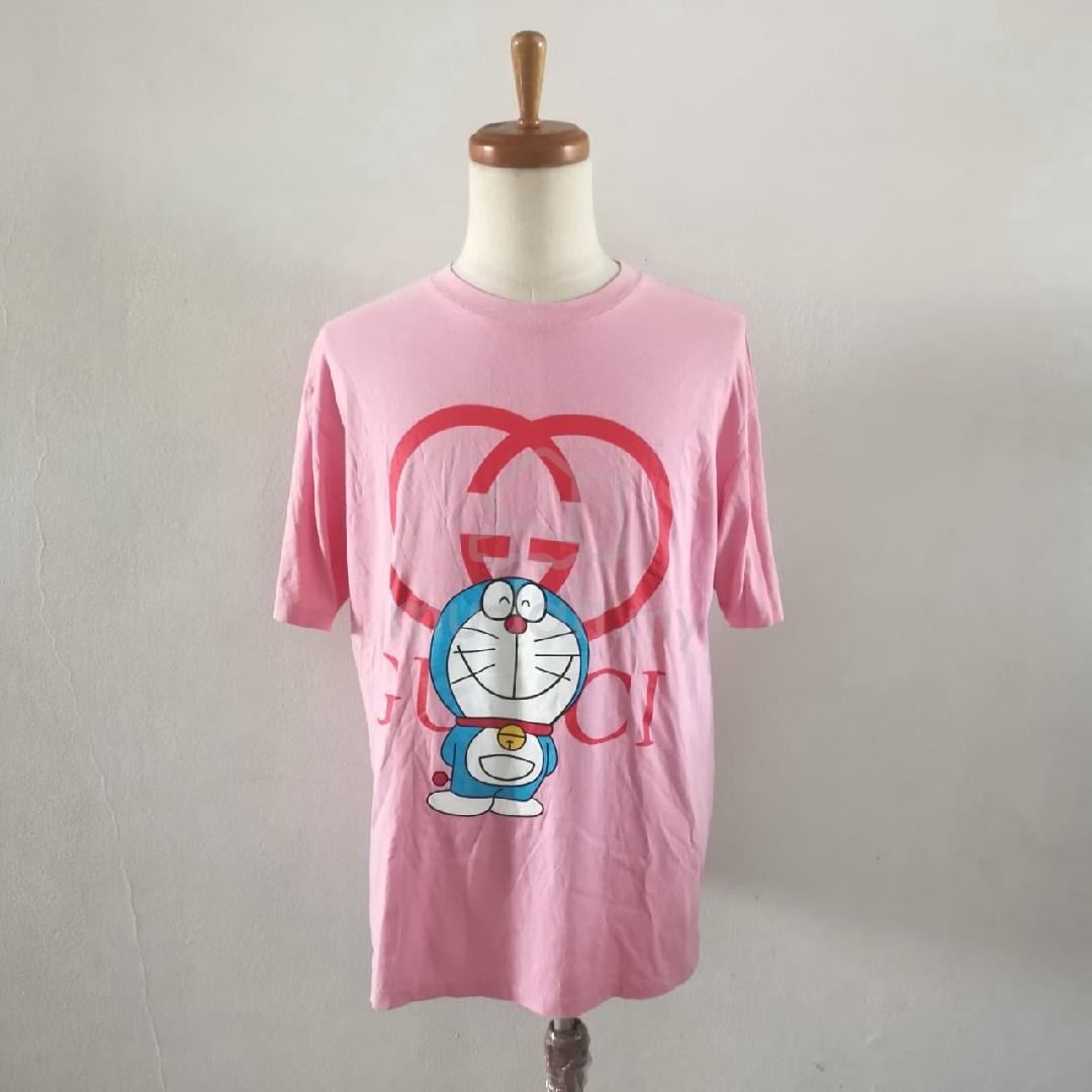 GUCCI ドラえもん Tシャツ ピンク Gucci x Doraemon Pink Embroidered