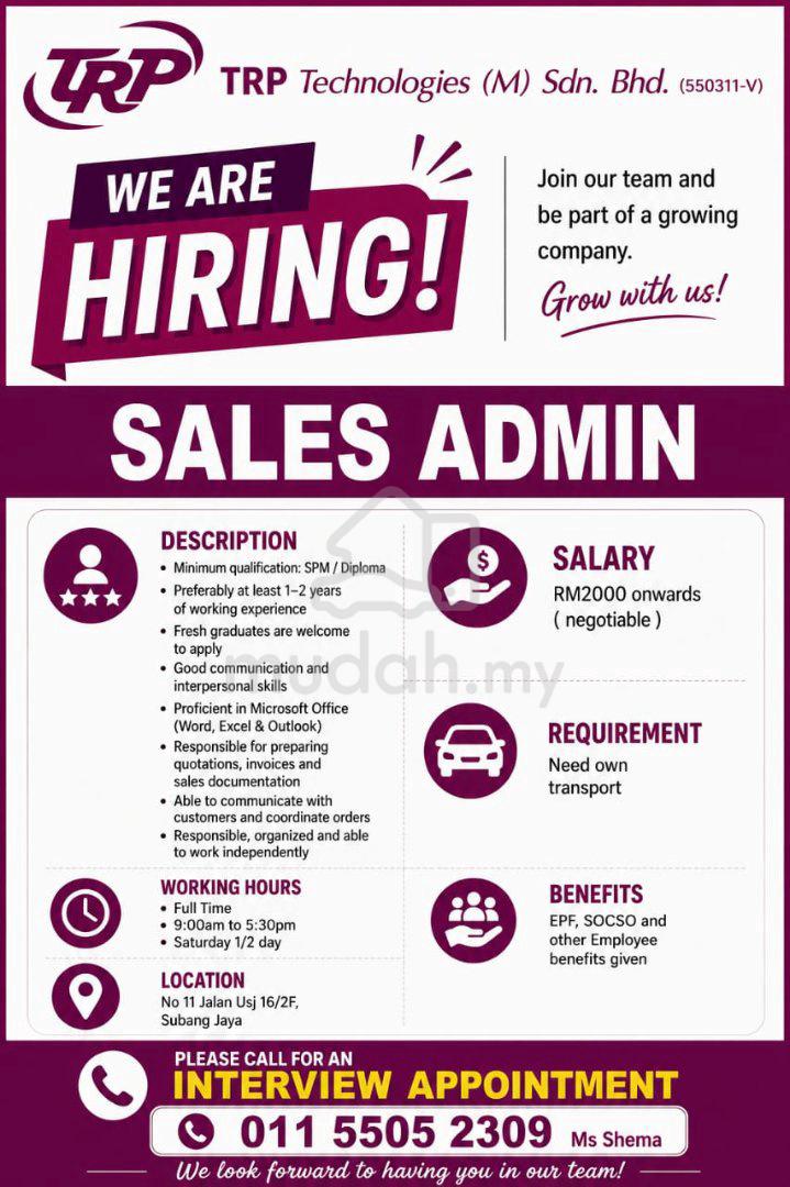 jobs in TRP Technologies M Sdn Bhd