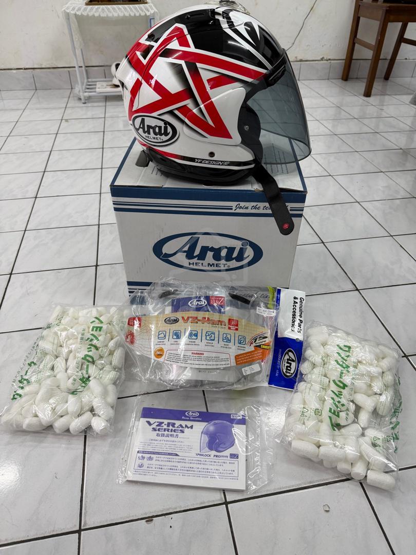 Face Helmet Arai Ram Nakano Helmet Arai VZ-RAM Nakano Star Saiz XL Motorcycle Accessories Parts For  Sale In Penampang, Sabah