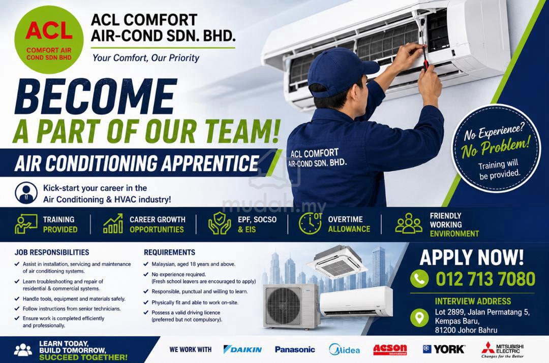 jobs in ACL COMFORT AIR-COND SDN BHD