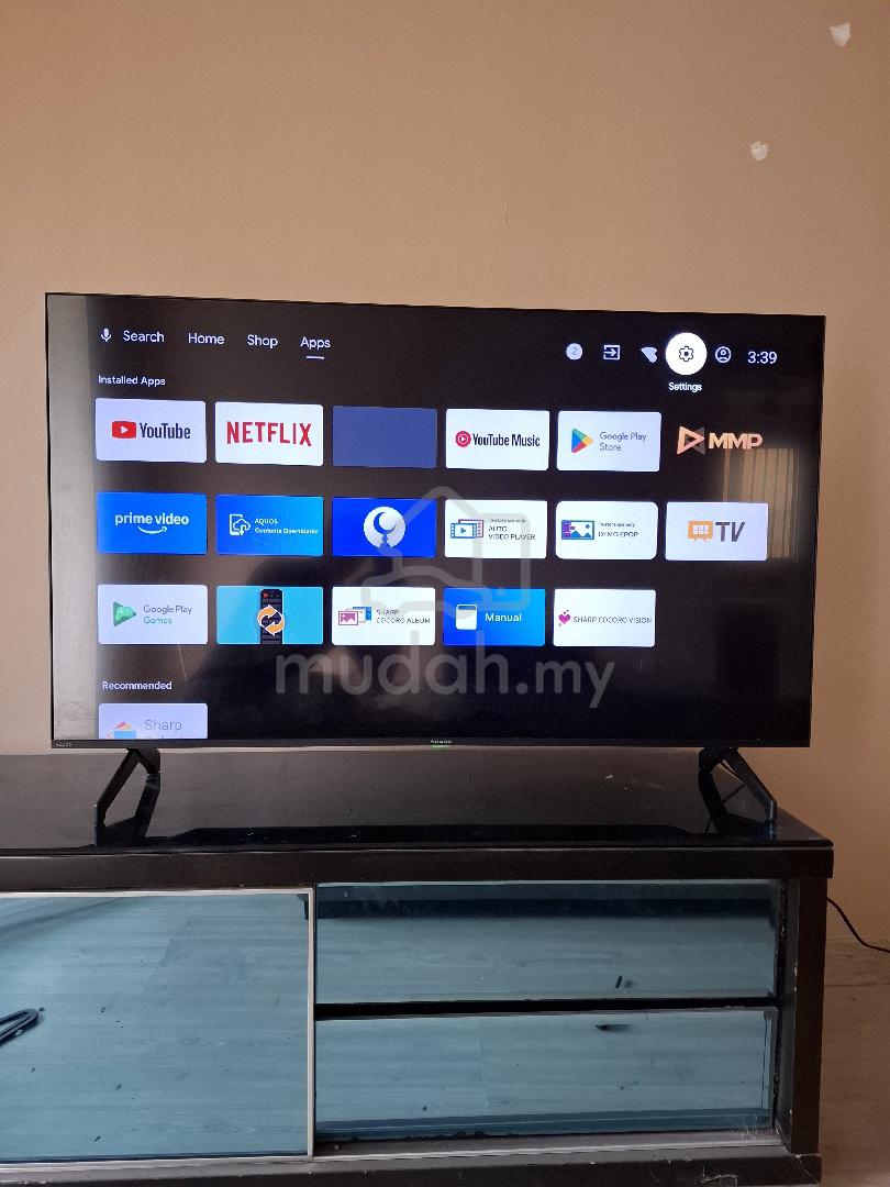 sharp 50 inch tv android google netflix youtube - TV/Audio/Video
