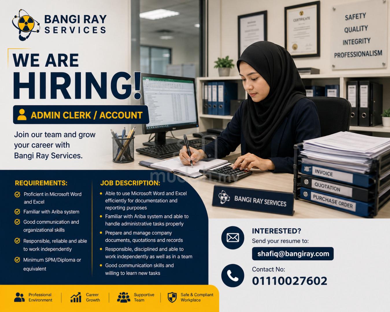 jobs in Bangi Ray Services Sdn Bhd