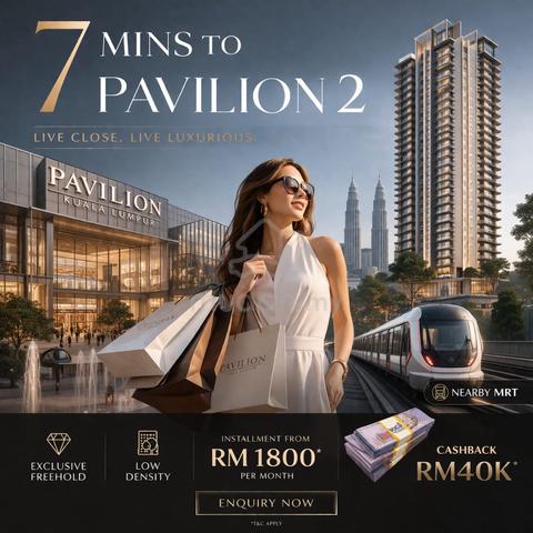 Furnished Near Pavilion 2 ! Walk to MRT School | KL View Big Balcony, Puncak Jalil, Selangor 1