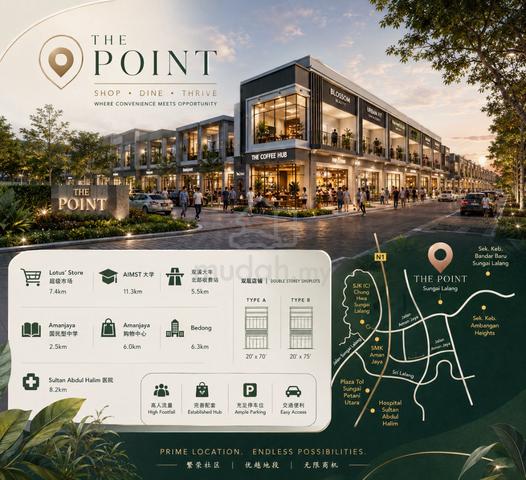THE POINT SUNGAI LALANG GROUND & FIRST FLOOR FOR RENT Nr TF VALUE MART 1