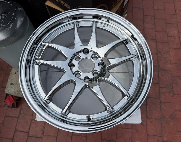 Cr2p 17inch 4x100 —Rim baru — Super chrome - photo 3 of 3